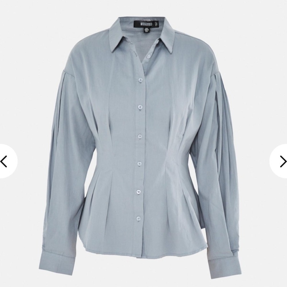 Missguided Gray button up